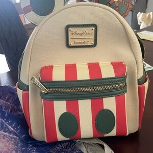 Disney Red and Cream Striped Backpack